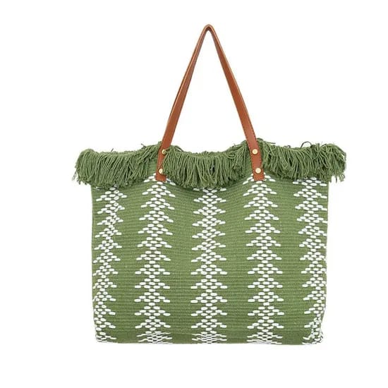 Stylish Woven Summer Tote Bag – Lightweight Fashion Handbag, Large Capacity Casual Beach & Shopping Shoulder Bag for Women