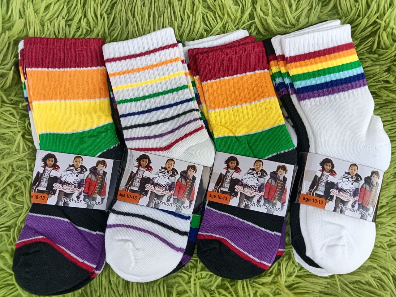 6pcs Classy Men’s Ankle Socks, 6 Pairs Rainbow-Themed Kids Socks & 6 Pairs Cute Love Hearts Ladies Ankle Socks – Variety Pack
