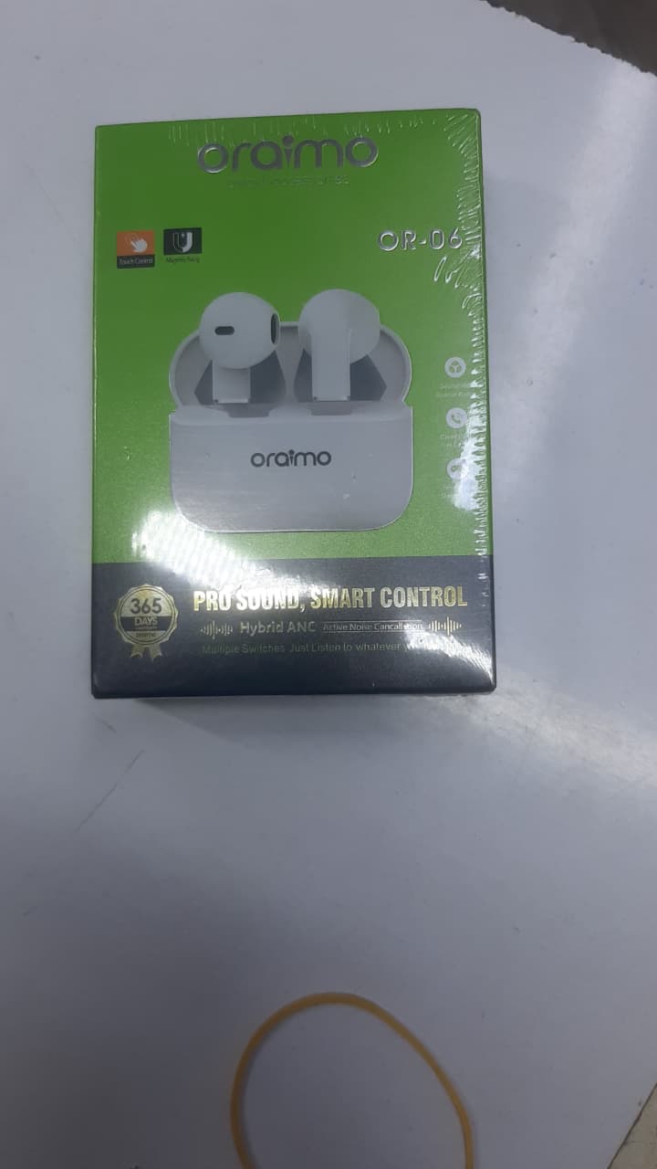 Wireless Bluetooth Earpods Collection – Oraimo Pro Sound Smart Control, Oraimo Pure Bass & Colourful Casin White Pods with Stereo Sound, Touch Control & Charging Case