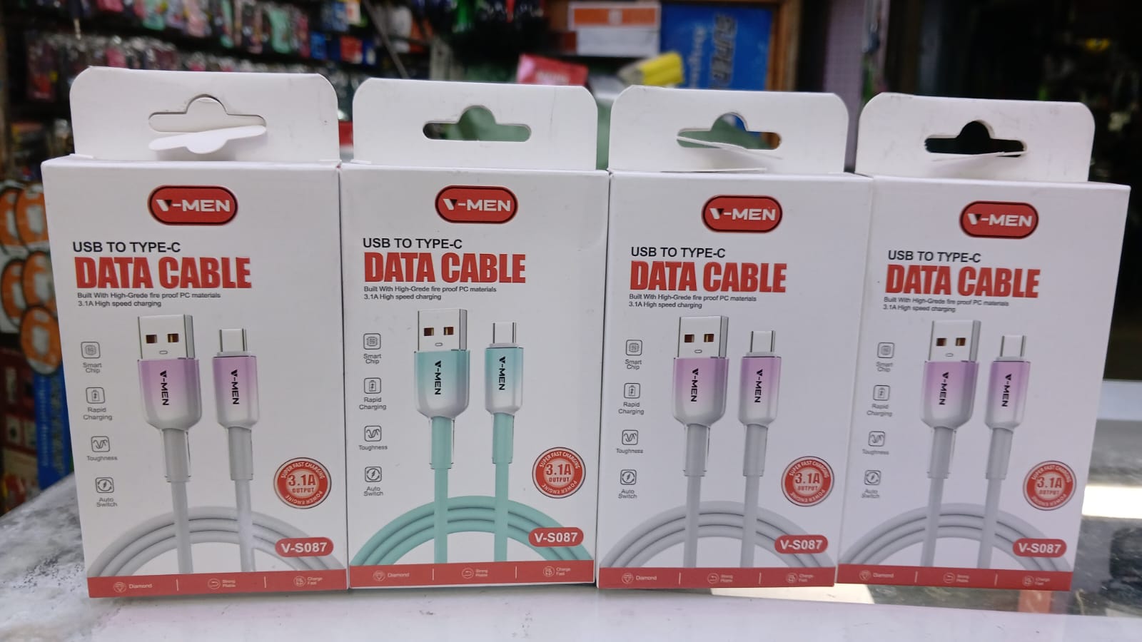 Premium Type-C Fast Charging & High-Speed Data Sync Cables – V Men Data Cable (Durable & Reliable) and PUNEX 1M USB-C Cable with Strong Build, Stable Performance & Universal Compatibility for Android