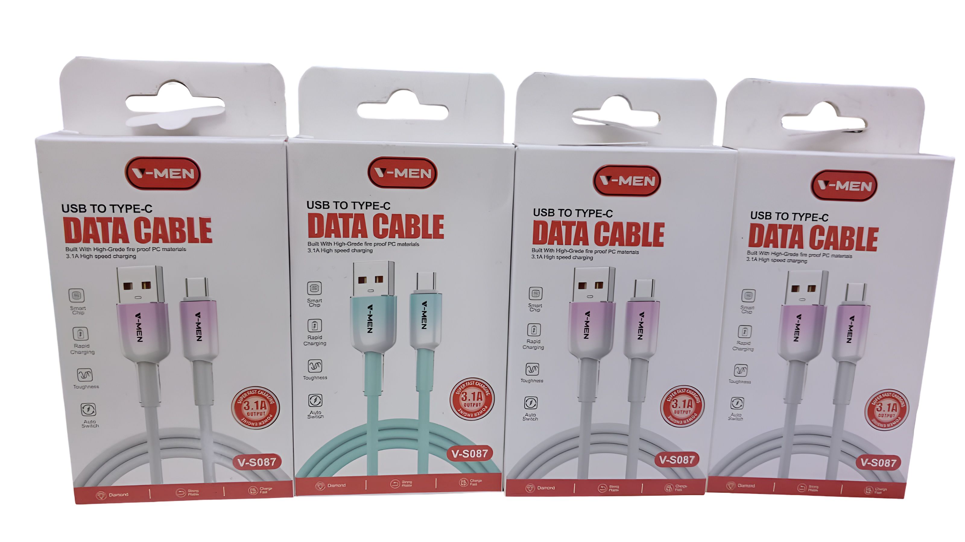Premium Type-C Fast Charging & High-Speed Data Sync Cables – V Men Data Cable (Durable & Reliable) and PUNEX 1M USB-C Cable with Strong Build, Stable Performance & Universal Compatibility for Android