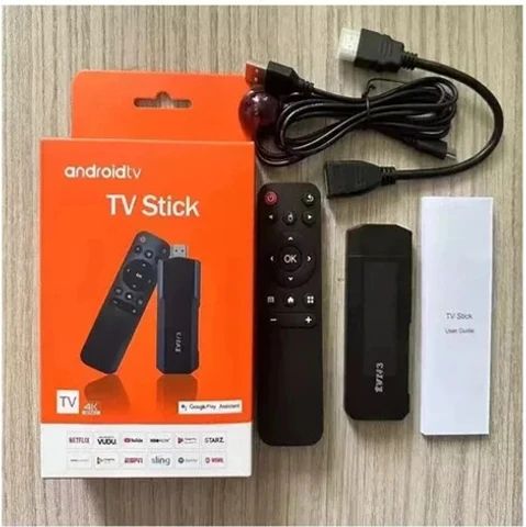 Android TV Stick 4K HD Streaming Media Player with WiFi Bluetooth Smart TV Dongle HDMI Plug & Play for Netflix, YouTube, Apps and Screen Mirroring