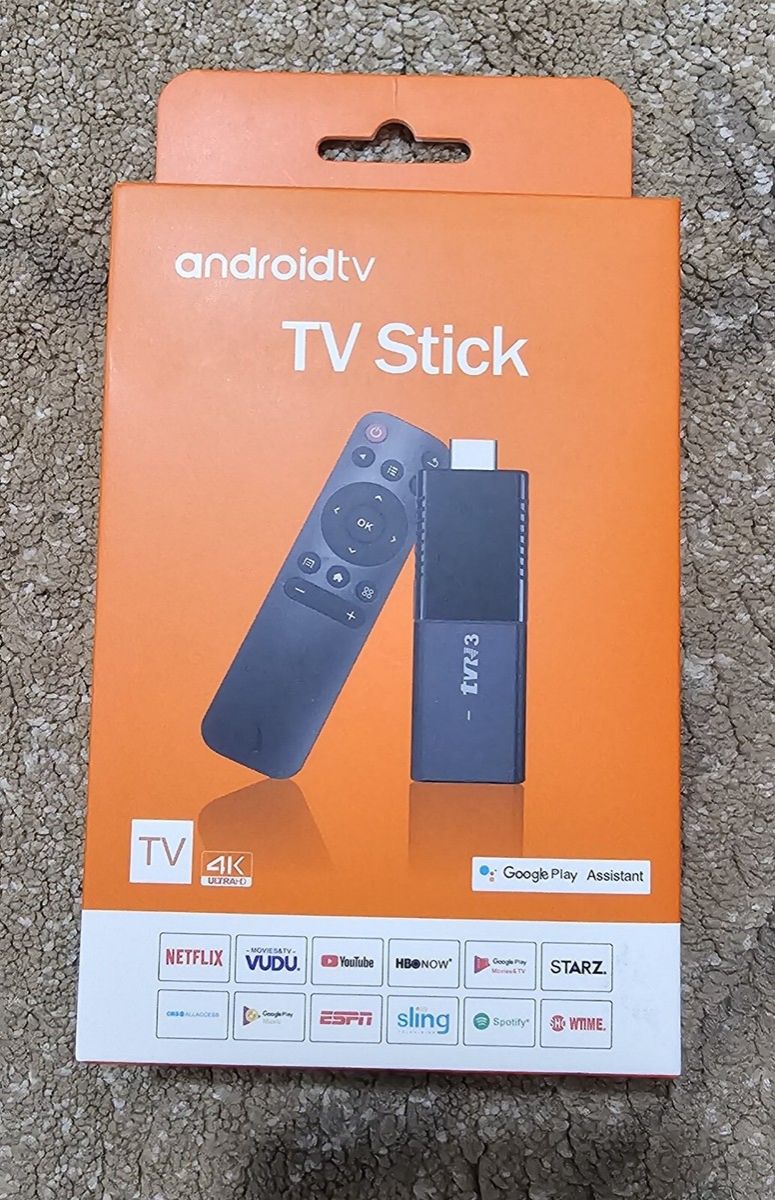 Android TV Stick 4K HD Streaming Media Player with WiFi Bluetooth Smart TV Dongle HDMI Plug & Play for Netflix, YouTube, Apps and Screen Mirroring