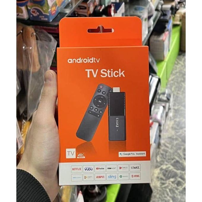 Android TV Stick 4K HD Streaming Media Player with WiFi Bluetooth Smart TV Dongle HDMI Plug & Play for Netflix, YouTube, Apps and Screen Mirroring