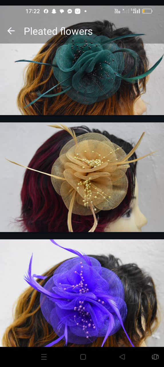 ELEGANT PLEATED FLOWER FASCINATORS – PERFECT HAIR ACCESSORY FOR WOMEN & GIRLS
