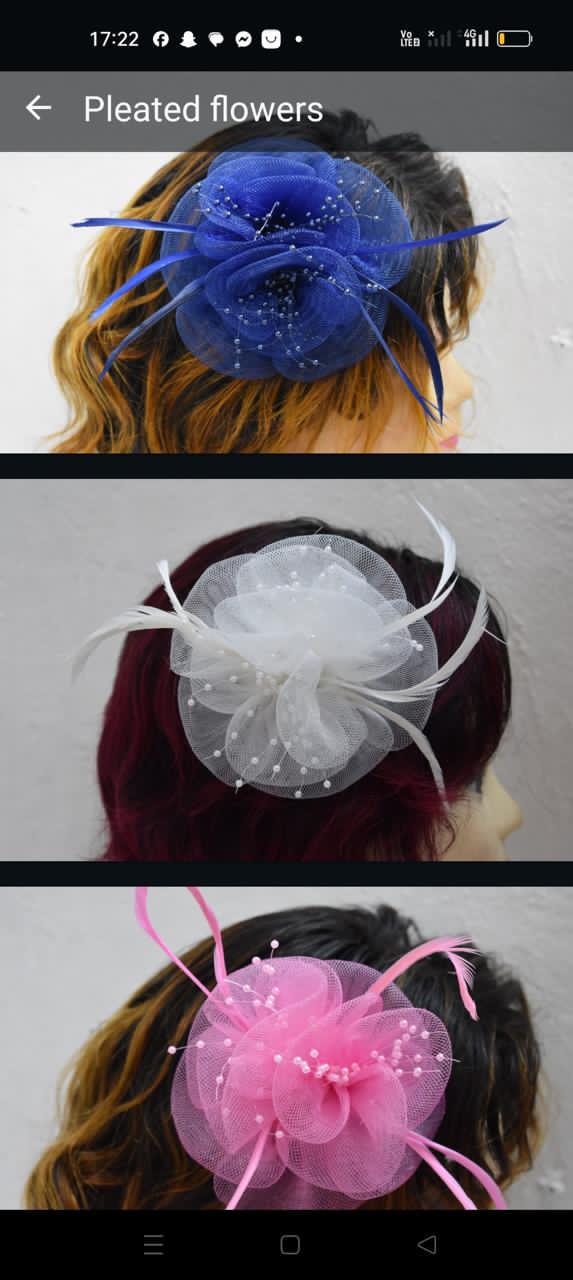 ELEGANT PLEATED FLOWER FASCINATORS – PERFECT HAIR ACCESSORY FOR WOMEN & GIRLS