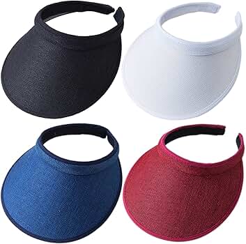 LADIES ADJUSTABLE SUMMER SUN VISOR CAP – LIGHTWEIGHT UV PROTECTION WIDE BRIM HAT FOR OUTDOOR BEACH, TRAVEL & SPORTS WEAR