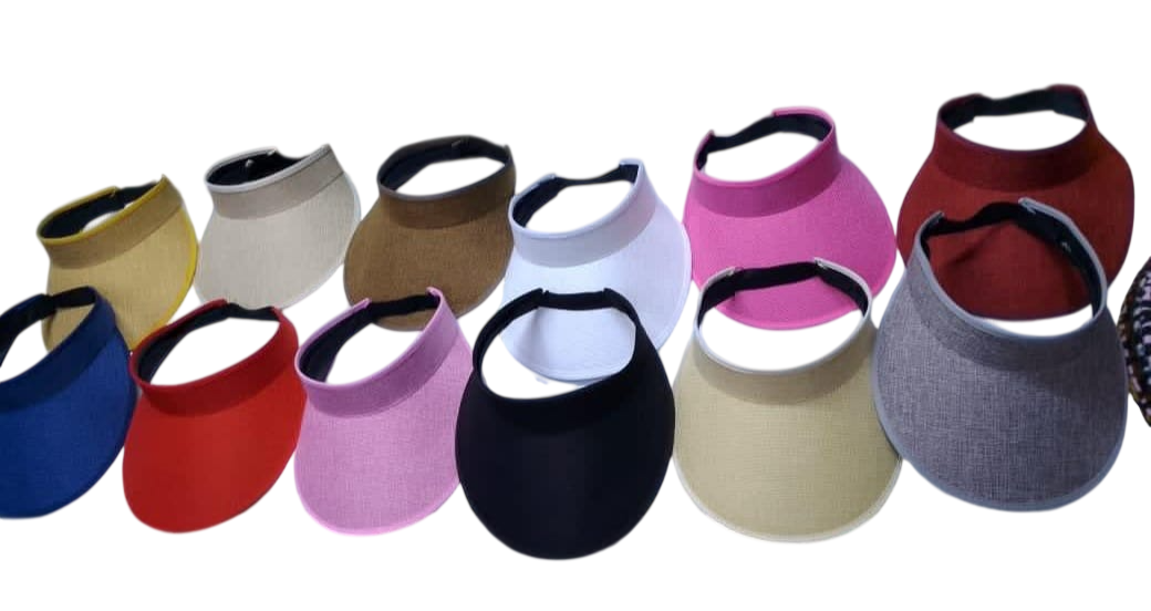 LADIES ADJUSTABLE SUMMER SUN VISOR CAP – LIGHTWEIGHT UV PROTECTION WIDE BRIM HAT FOR OUTDOOR BEACH, TRAVEL & SPORTS WEAR