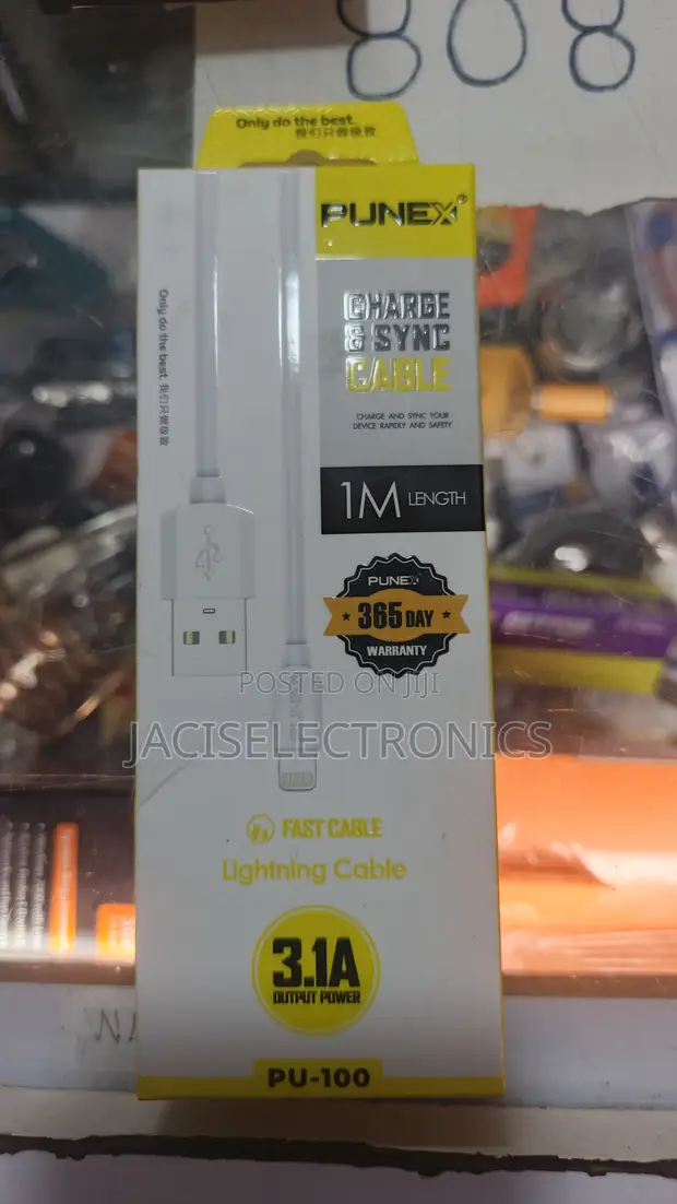 PUNEX LIGHTNING TO USB CHARGE & SYNC CABLE – FAST CHARGING & DATA TRANSFER FOR IPHONE, IPAD & IOS DEVICES