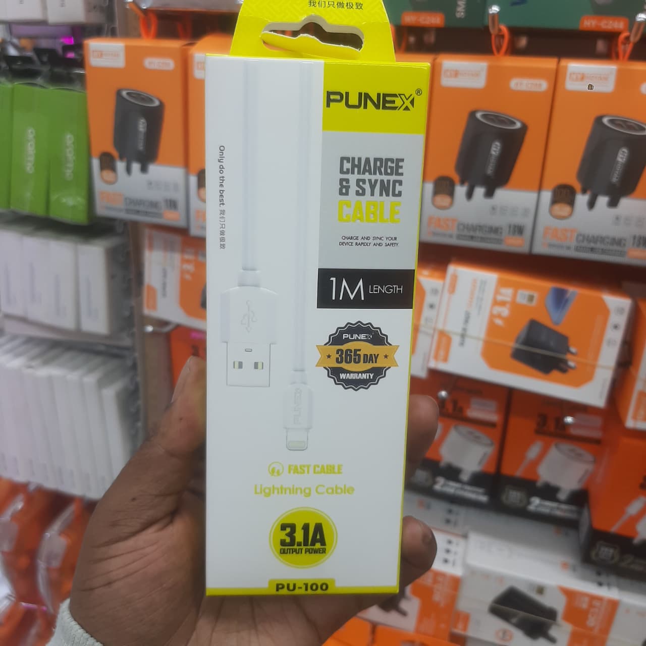 PUNEX LIGHTNING TO USB CHARGE & SYNC CABLE – FAST CHARGING & DATA TRANSFER FOR IPHONE, IPAD & IOS DEVICES
