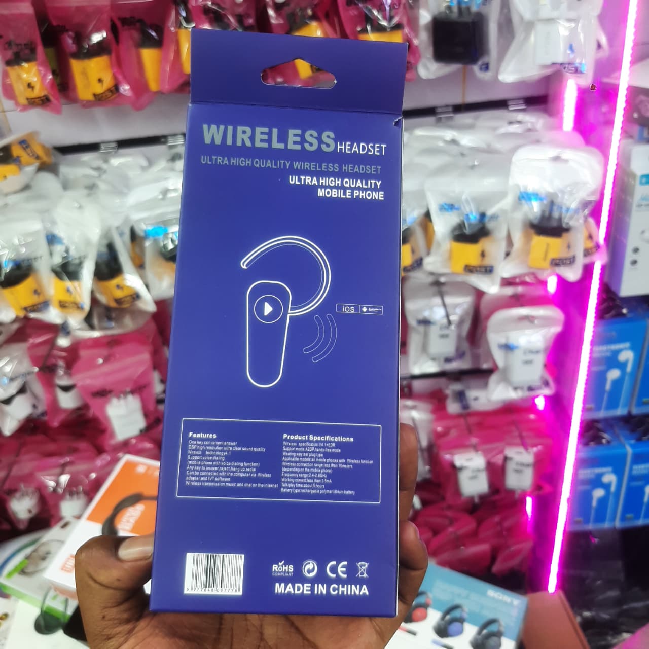 WIRELESS HEADSETS – SAMSUNG, STEREO EARPHONES & OFIA HUNTOP HT-A77, HIGH-QUALITY SOUND, BLUETOOTH & COMFORTABLE FIT