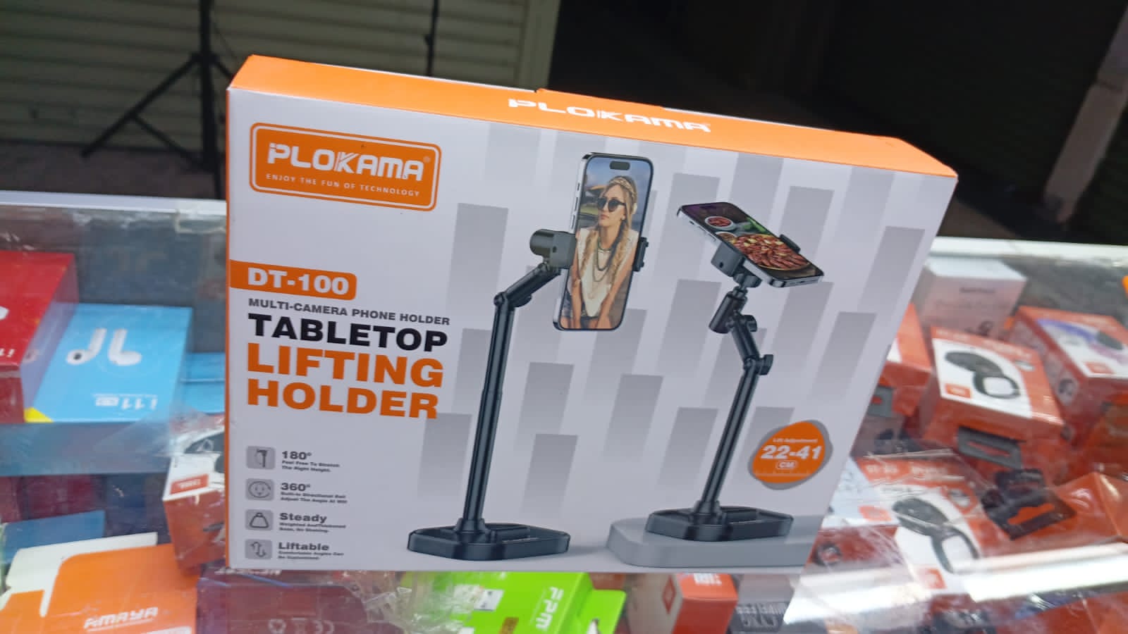 PLOKAMA TRIPODS & PHONE HOLDERS – TABLE TOP STAND, AI AUTO TRACKING SELFIE STICK & LIVE BROADCAST STAND (ADJUSTABLE & PORTABLE)