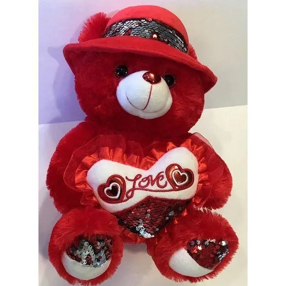 Valentine’s Day Love Teddy Bear – Super Soft Plush Toy for Women & Men – Romantic Gift for Lovers, Anniversary, Birthday, Special Occasions – Cute Hug-Friendly Stuffed Animal Gift for Him & Her