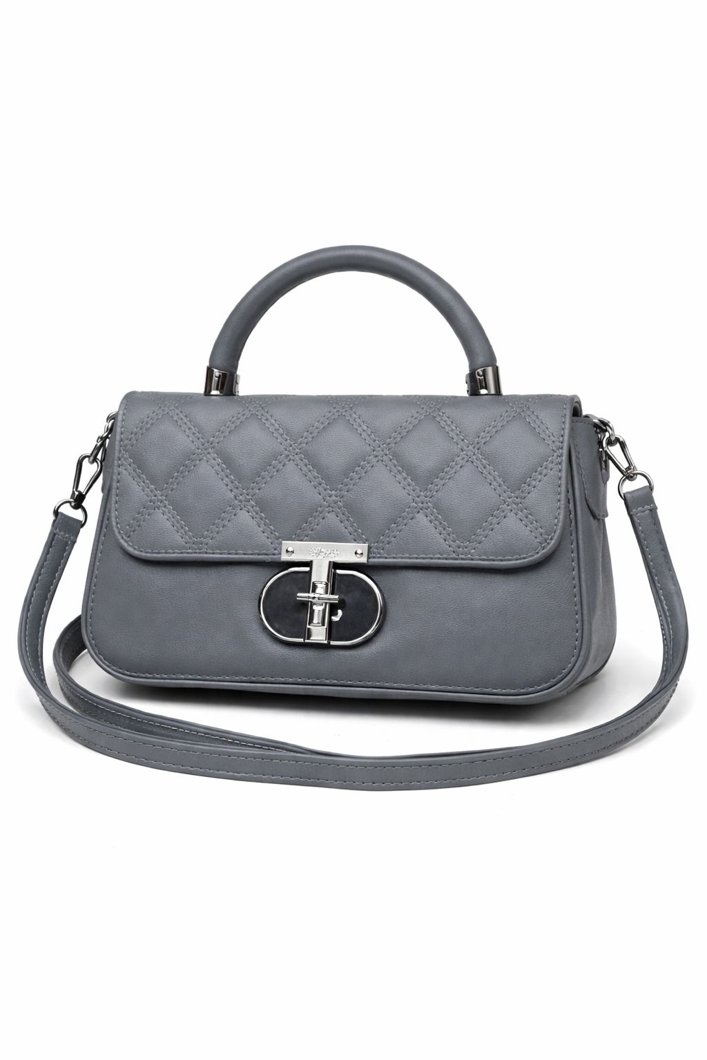 Luxury Quilted Women Sling Bag – Elegant Crossbody Handbag with Top Handle & Turn-Lock Design