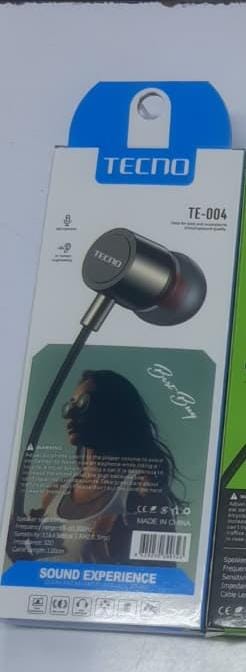 Stereo Earphones Collection – Tecno, Oraimo & JBL In-Ear Headphones with Clear Sound, Deep Bass & Built-In Microphone for Music and Calls