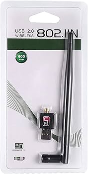 Generic USB 2.0 Wireless Adapter 802.11n 600Mbps WiFi Dongle with High Speed Internet, Plug & Play for PC Laptop Desktop Network Connection