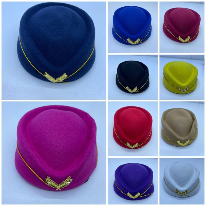 STEWARDED/ AIR HOSTESS-STYLE BERET CAP – WOMEN'S FASHIONABLE UNIFORM & CASUAL HAT ACCESSORY