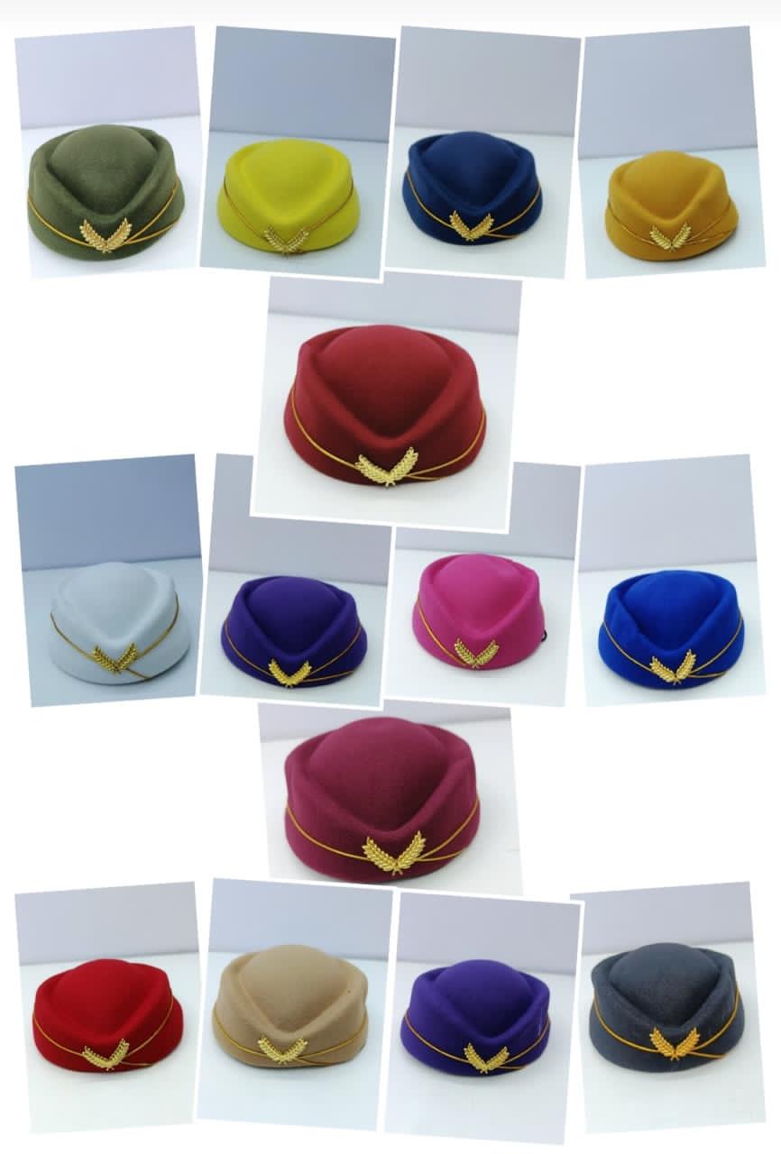 STEWARDED/ AIR HOSTESS-STYLE BERET CAP – WOMEN'S FASHIONABLE UNIFORM & CASUAL HAT ACCESSORY