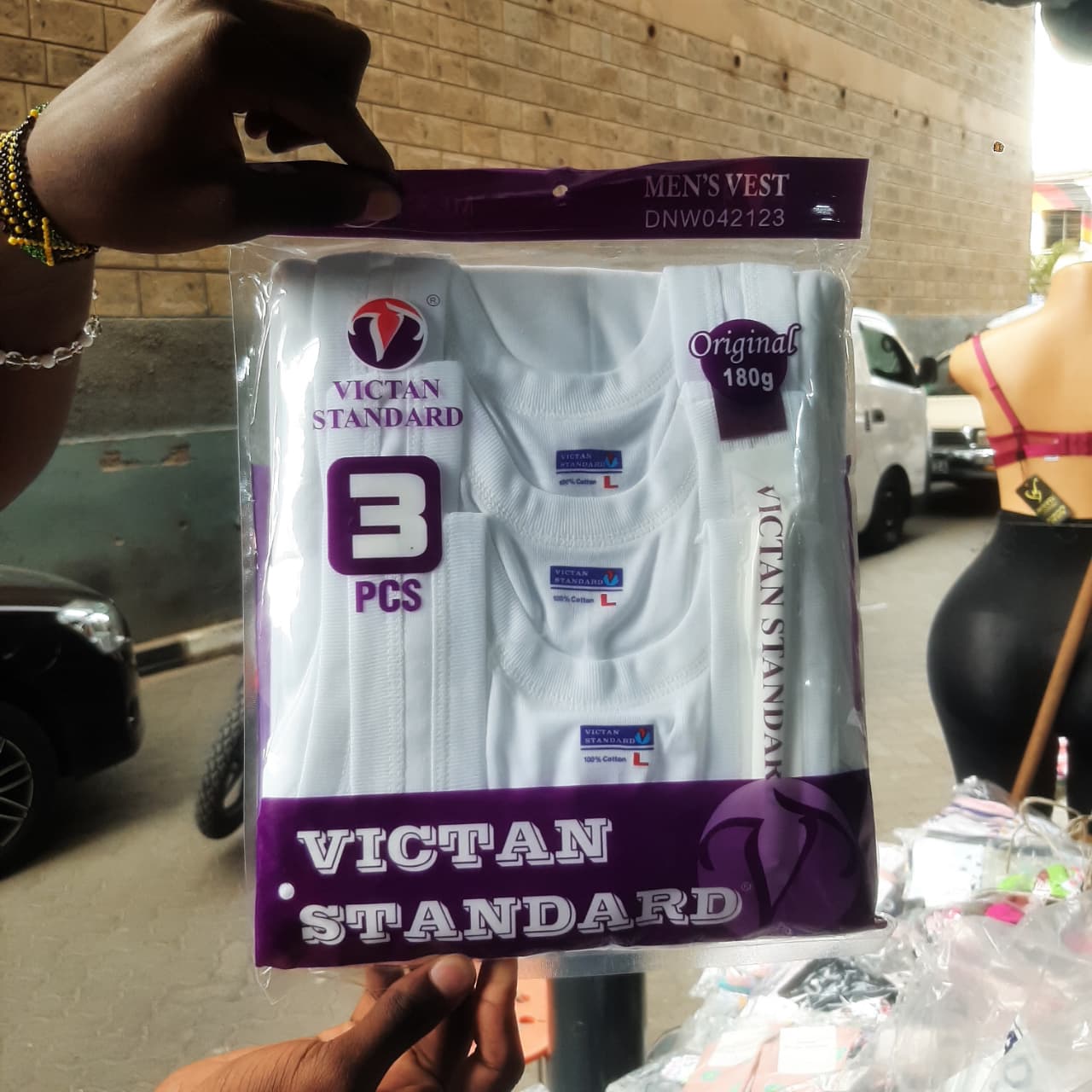 3PCS Fashion 100% Cotton Men's Fitted Vest (3Pcs)