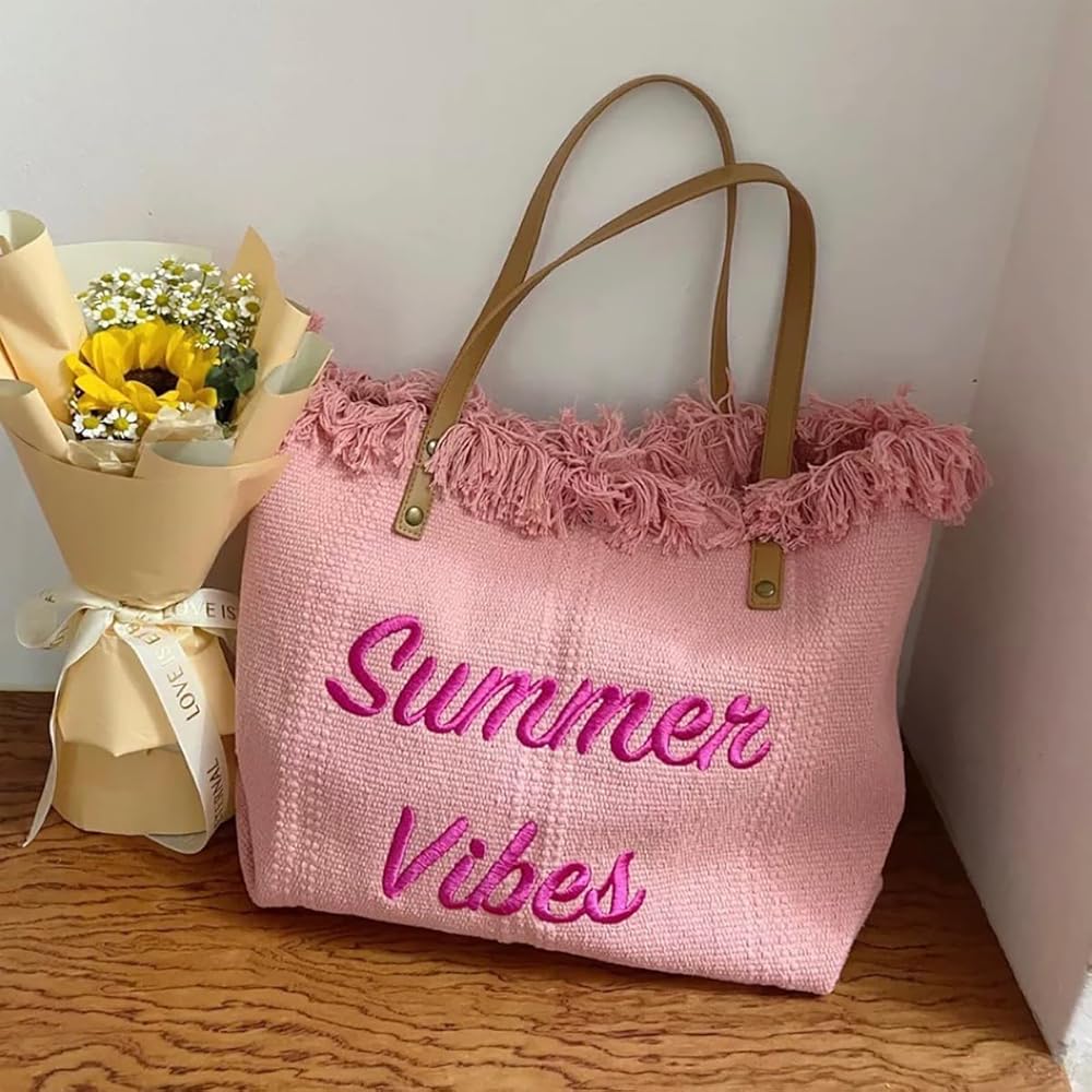 Stylish Woven Summer Tote Bag – Lightweight Fashion Handbag, Large Capacity Casual Beach & Shopping Shoulder Bag for Women