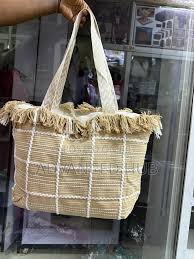 Fringe-Edge Canvas Thread Work Tote Bag with Single Partition | Broadbelt – Durable Fashion Shoulder Bag, Large Capacity Casual Everyday Handbag for Women