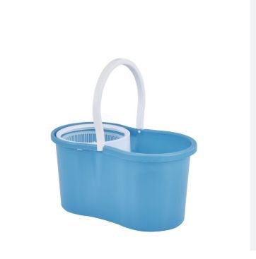 2-in-1 Plastic Spin Mop Bucket with Wringer – Durable Double Compartment Cleaning Bucket with Handle