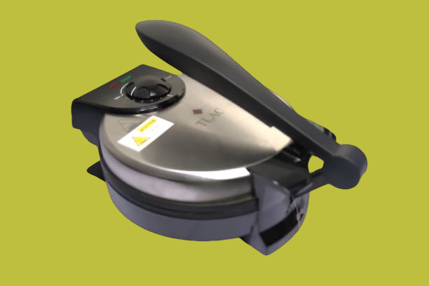 TLAC Electric Roti Maker – Non-Stick Flatbread & Chapati Press for Quick, Easy, and Evenly Cooked Rotis, Compact & Durable Kitchen Appliance