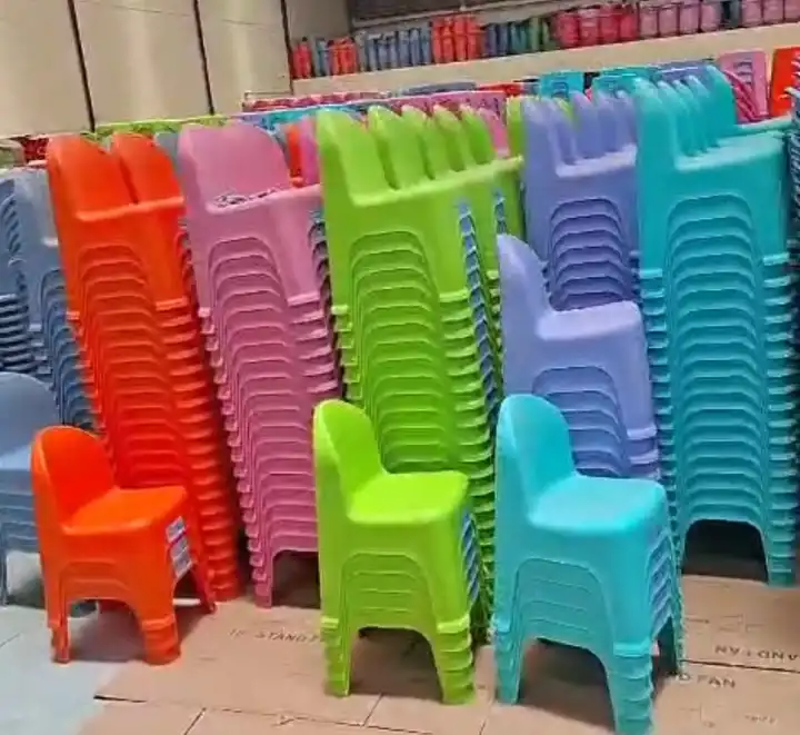 Low Plastic BABY Chair with Back Support for Kids – Strong & Durable Children’s Plastic Seat