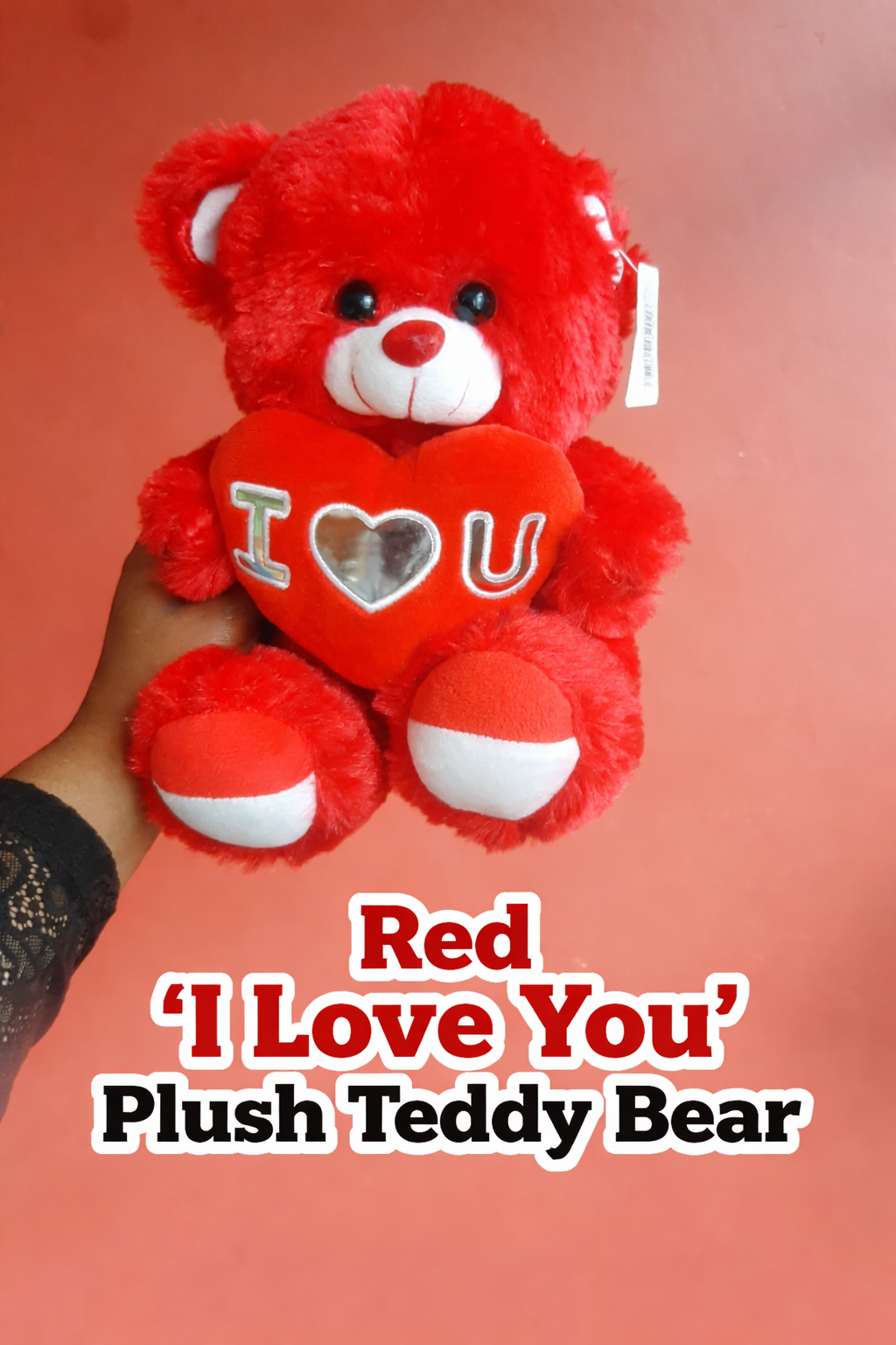 Premium Soft Red Teddy Bear with “I Love You” Heart Pillow – Cute Plush Stuffed Toy for Valentine’s Day, Birthday, Anniversary Gift for Girlfriend, Boyfriend, Kids & Loved Ones