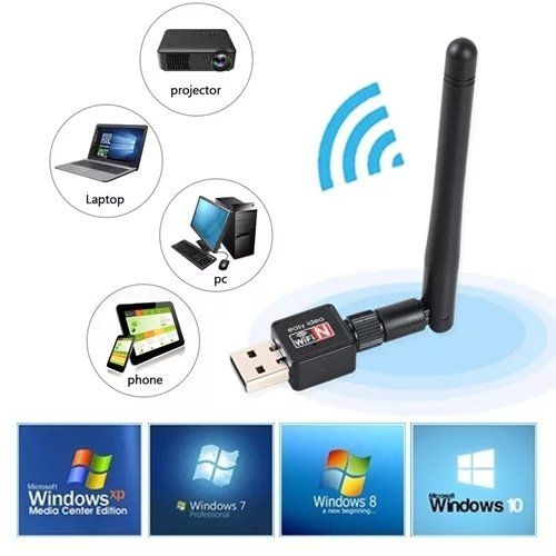 Generic USB 2.0 Wireless Adapter 802.11n 600Mbps WiFi Dongle with High Speed Internet, Plug & Play for PC Laptop Desktop Network Connection