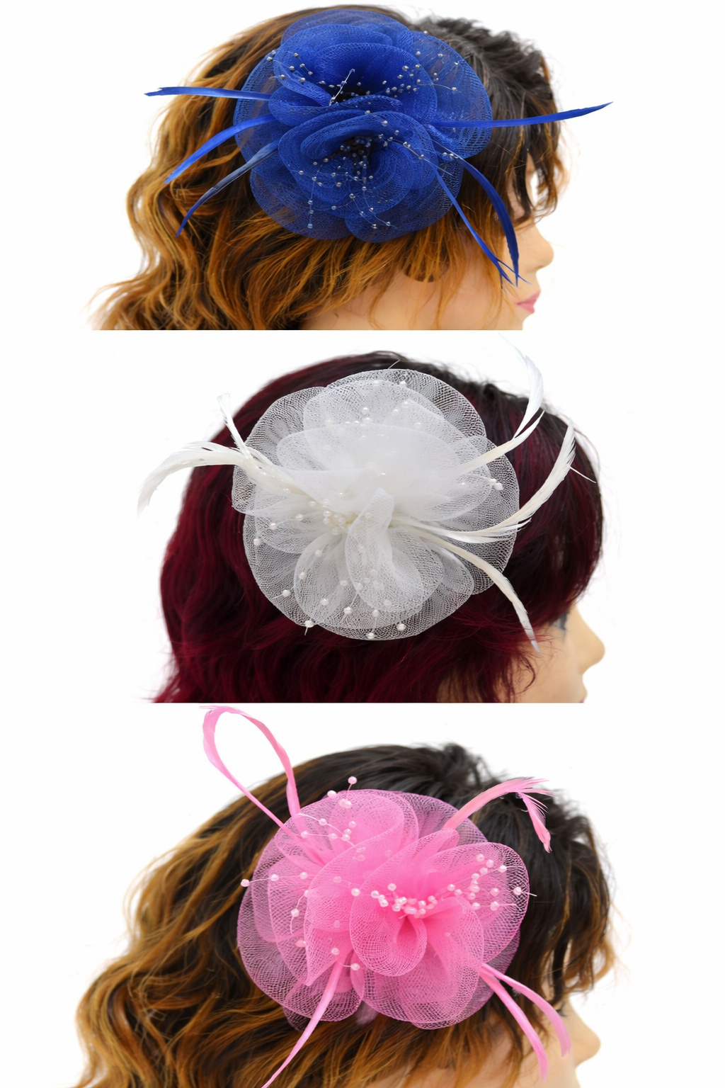 ELEGANT PLEATED FLOWER FASCINATORS – PERFECT HAIR ACCESSORY FOR WOMEN & GIRLS