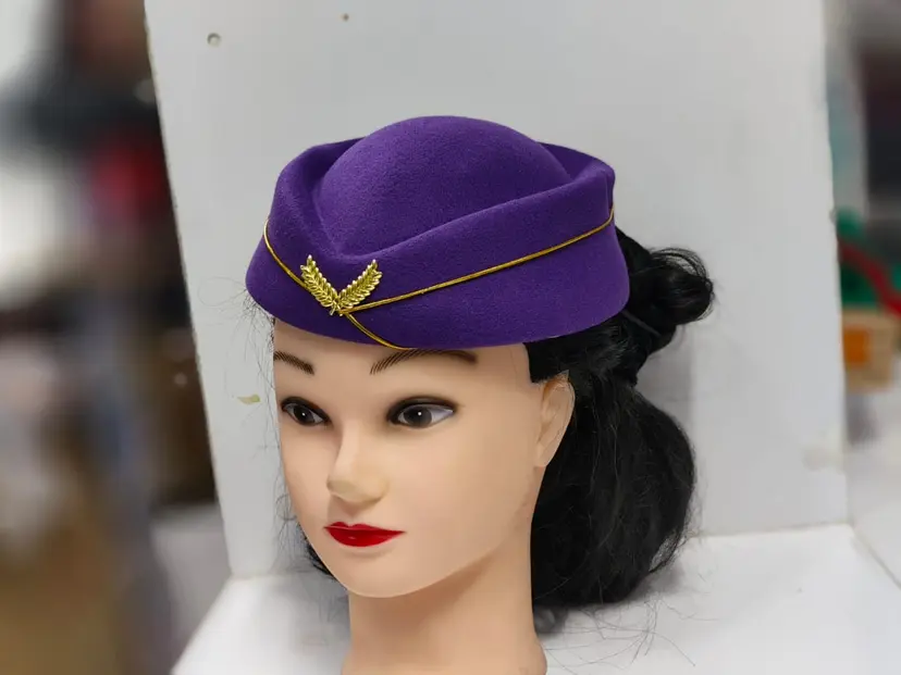 STEWARDED/ AIR HOSTESS-STYLE BERET CAP – WOMEN'S FASHIONABLE UNIFORM & CASUAL HAT ACCESSORY