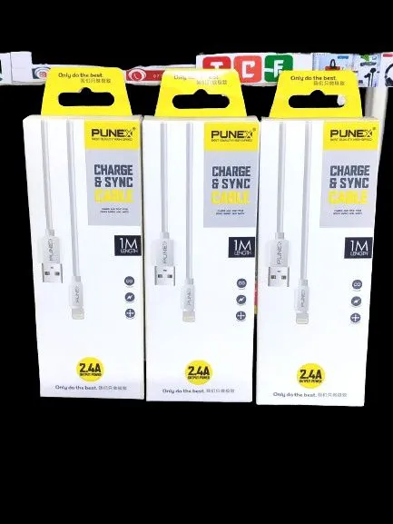PUNEX LIGHTNING TO USB CHARGE & SYNC CABLE – FAST CHARGING & DATA TRANSFER FOR IPHONE, IPAD & IOS DEVICES