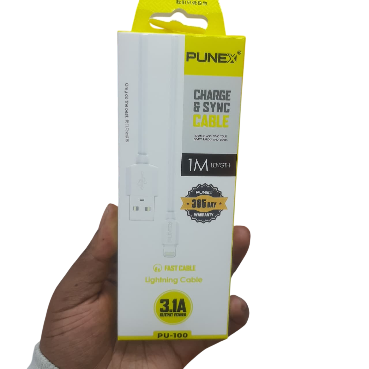 PUNEX LIGHTNING TO USB CHARGE & SYNC CABLE – FAST CHARGING & DATA TRANSFER FOR IPHONE, IPAD & IOS DEVICES