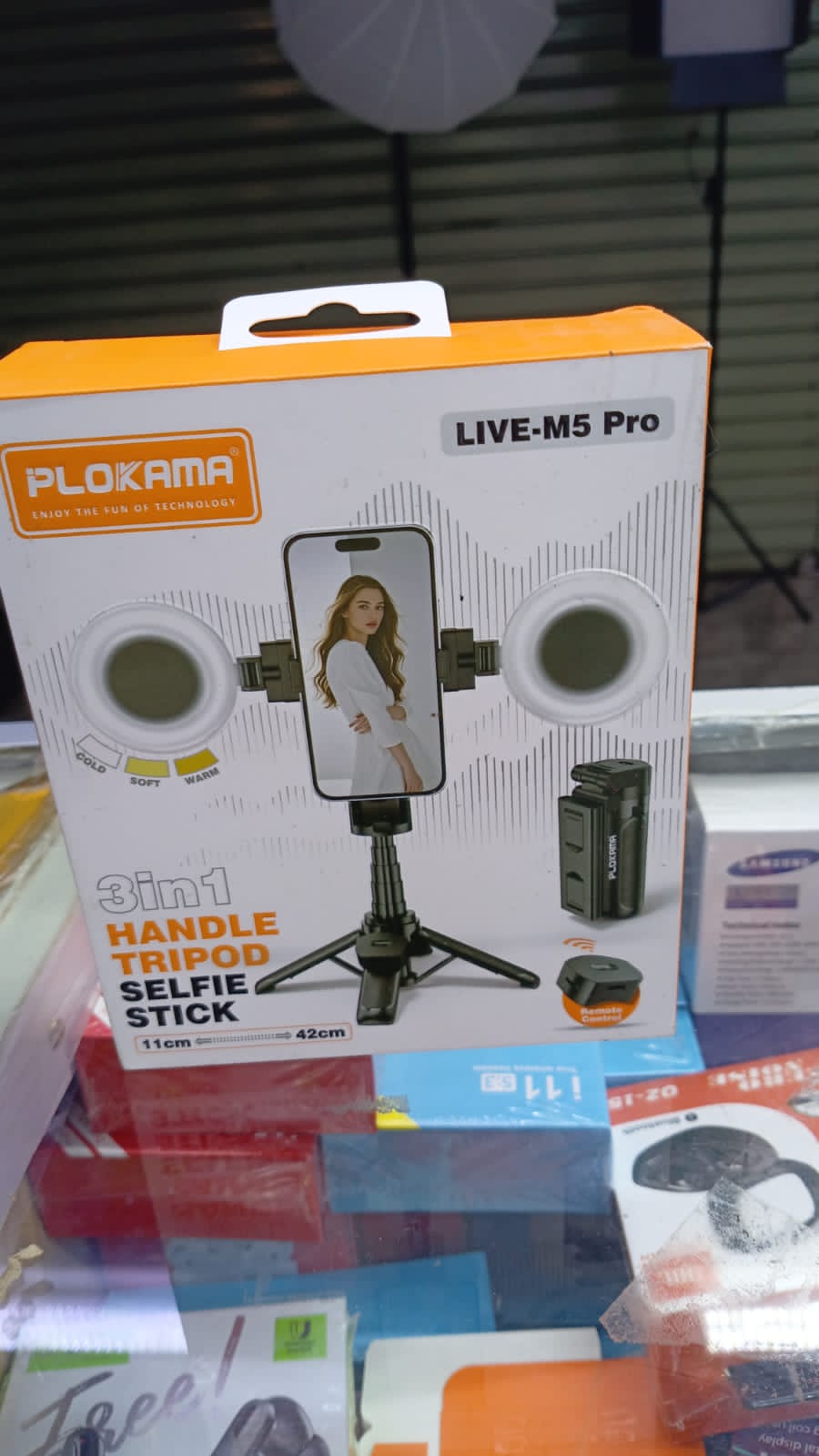 PLOKAMA TRIPODS & VIDEO MAKING KITS – SELFIE STICK, LIVE STREAM STAND, 3-IN-1 HANDLE TRIPOD FOR CONTENT CREATION