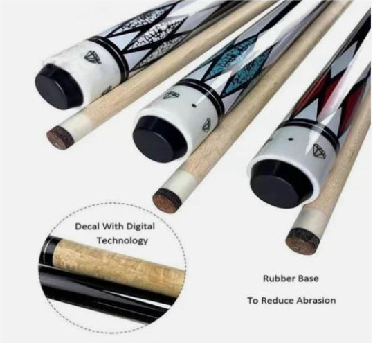 Jaz57 Pool Stick with 13mm Tip Multifunctional 1/2 Split Structure for Adults