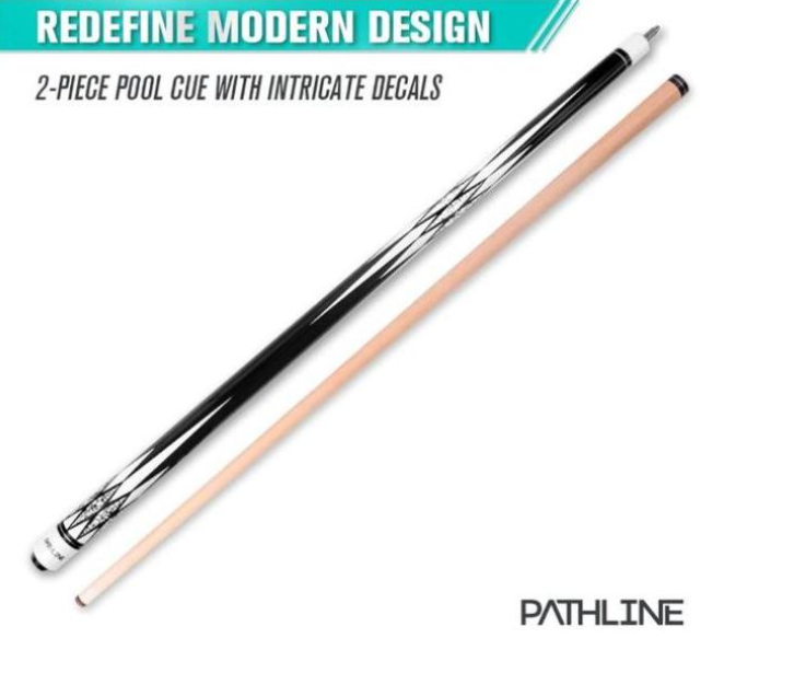 American Billiard Pool Cue Stick 1/2 Red Blue Buff Cue 57" 13mm Tip