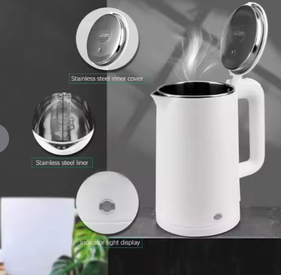 RAF 2025 Double Wall 2L Jug Kettle Electric Pot Water Boiler Kettle Electric Kettle For Home