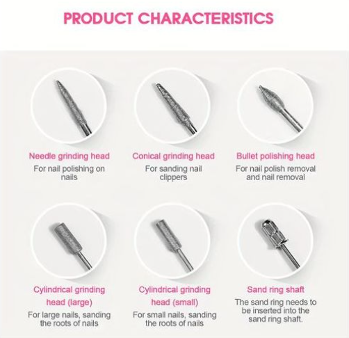 Professional USB Electric Nail Drill Machine Nail Polish Remover Tools