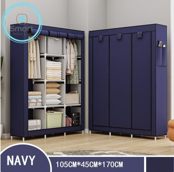 HOMMY 3 Column Portable Wardrobe