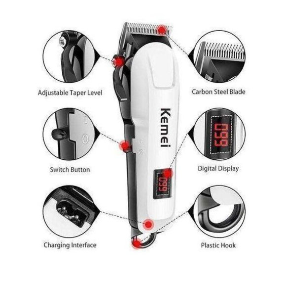 Kemei Original ELECTRIC SHAVER. BEST QUALITY Rechargeable Hair Shaver Clipper /Shaving Machine . Adopt Stainless Steel Blade Which Is Durable Non-irritating Trimming On Even Sensitive Skin