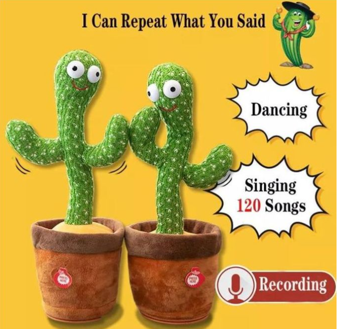 Dancing cactus Comes with a charging cable and a packaging box