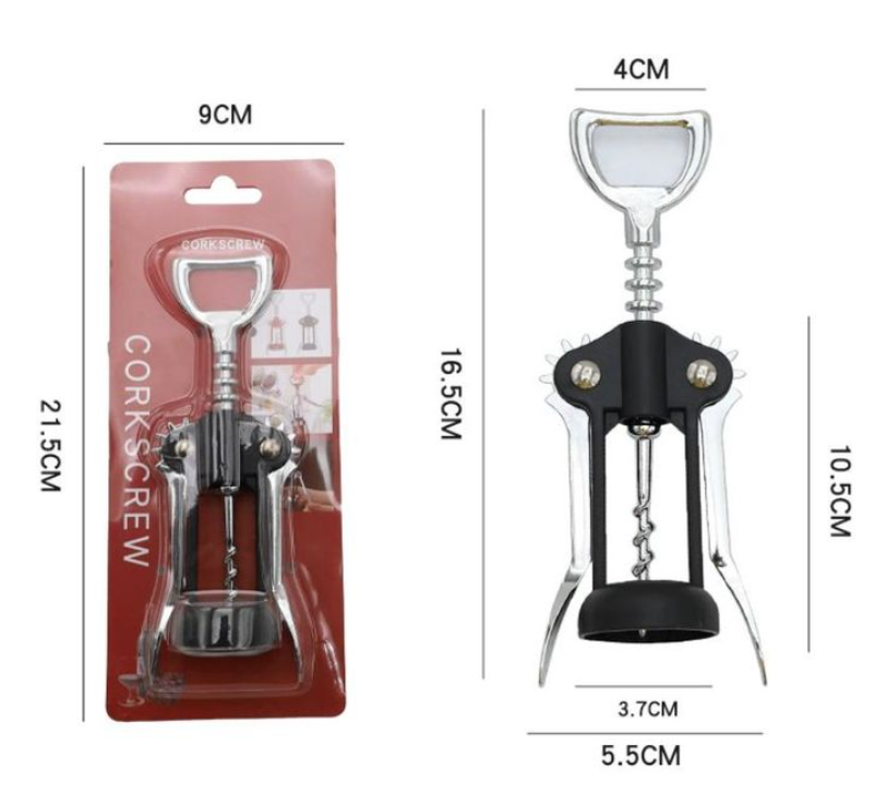 Stainless Steel Wing Corkscrew Wine Bottle Opener