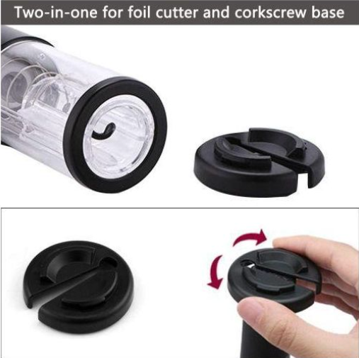 Electric Wine Bottle Opener, Battery Operated Automatic Corkscrew Gift Set with Foil Cutter, Wine Vacuum Stopper, Wine Pourer for Family, Wine Lover