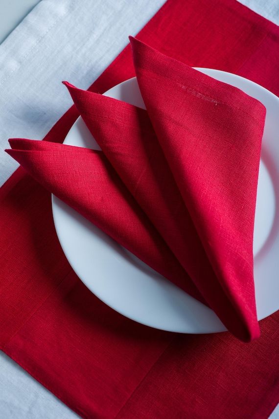 6pcs Premium Silk Table Napkins 50×50cm : Elegant Table Setting : Home & Event Use