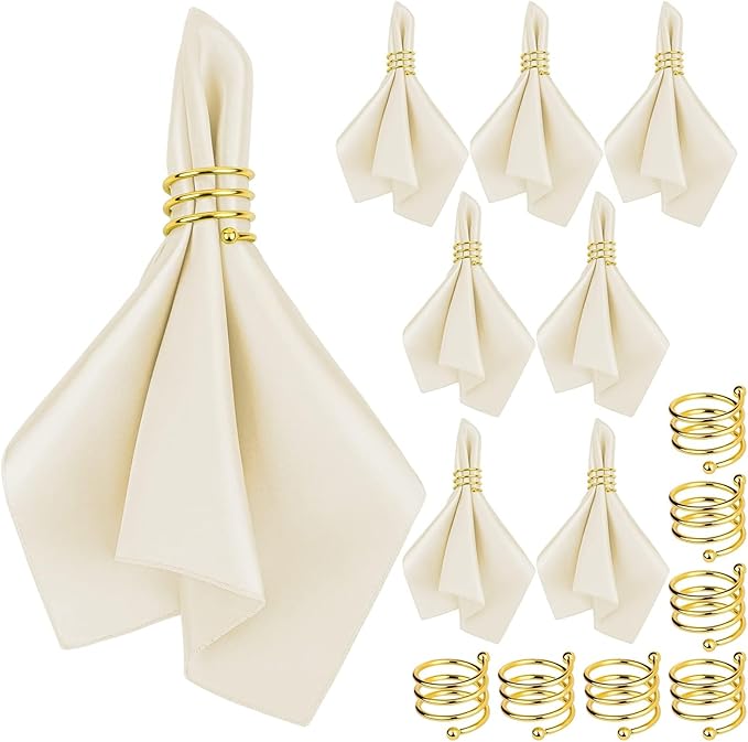 6pcs Premium Silk Table Napkins 50×50cm : Elegant Table Setting : Home & Event Use