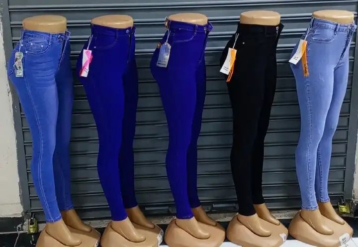 Ladies Plain High-Waist Skinny Jeans – Classic Stretch Denim Pants for Women | Slim Fit, Comfortable & Stylish Everyday Wear (Black, Gray, Blue, Navy) | Sizes 27–34