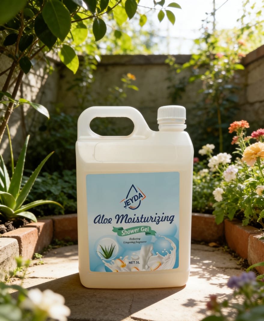 Jeyida Multi-effect Laundry Detergent, 5 Litre, available in these flavors; Lemon flavor, Aloe vera falvor, Orange and the blue fresh flavor.