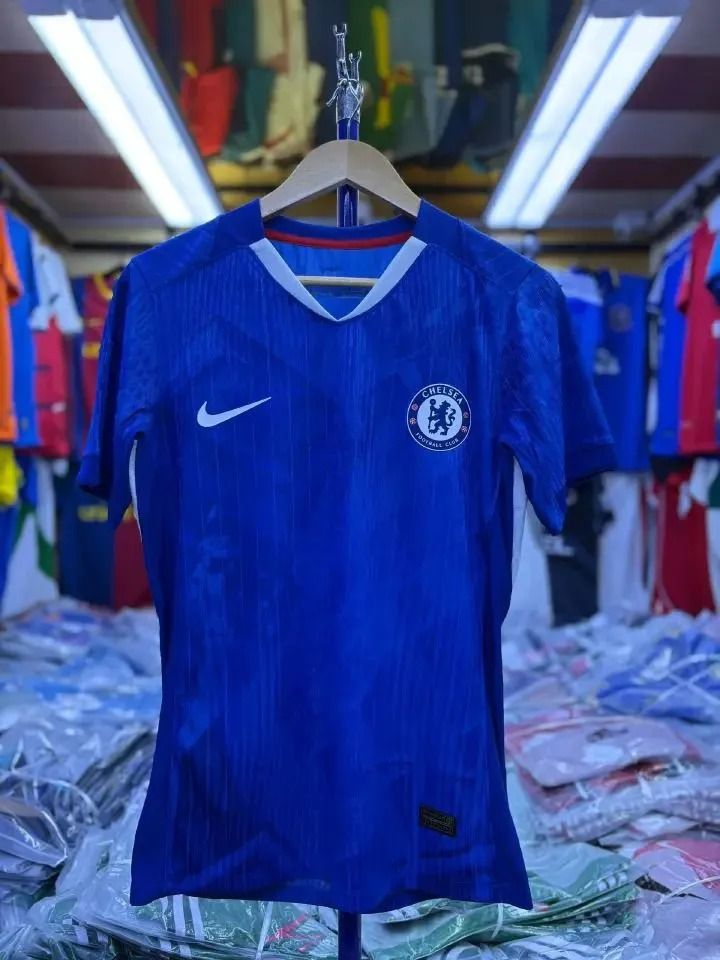 Original Chelsea FC 25/26 home jersey with new-season design, breathable fabric, and comfortable fit for fans and casual wear.