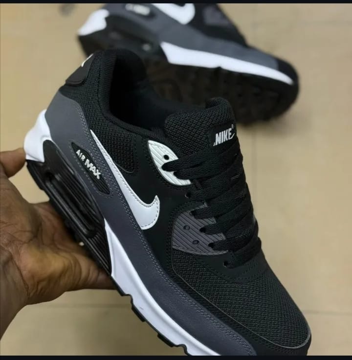Nike Air Max 90 Casual Lifestyle Sneakers - Men's Cushioning Running Shoes - Available in Spider-Web Black, Olive, Grey/Yellow, Desert Sand & Triple Black